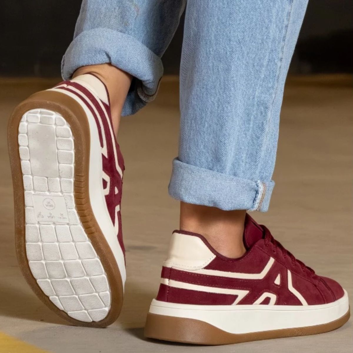 Tênis Esportivo Casual TN16 Marsala