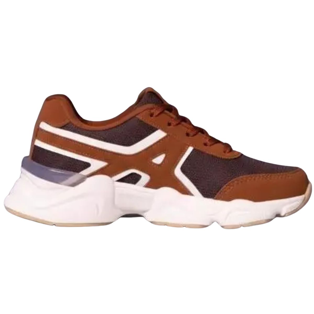 Tênis Esportivo TN15 Caramelo Branco