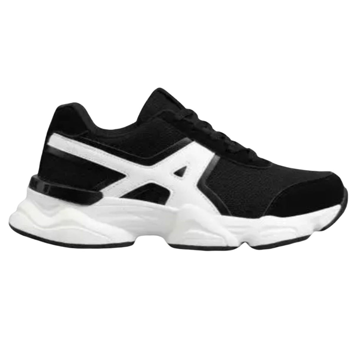 Tênis Esportivo TN15 Preto Branco