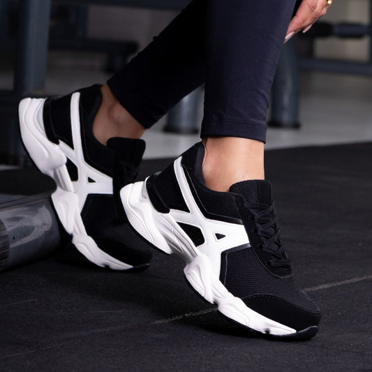 Tênis Esportivo TN15 Preto Branco