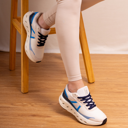 Tênis Esportivo Cloudrunner TN13 Off White Azul