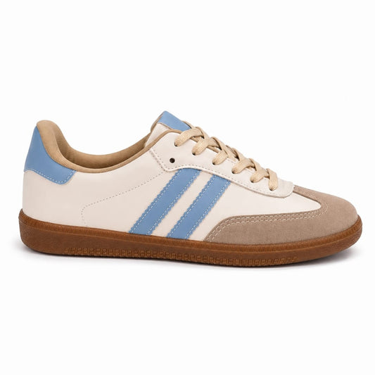 Tênis Feminino Samba TN08 Off White Azul
