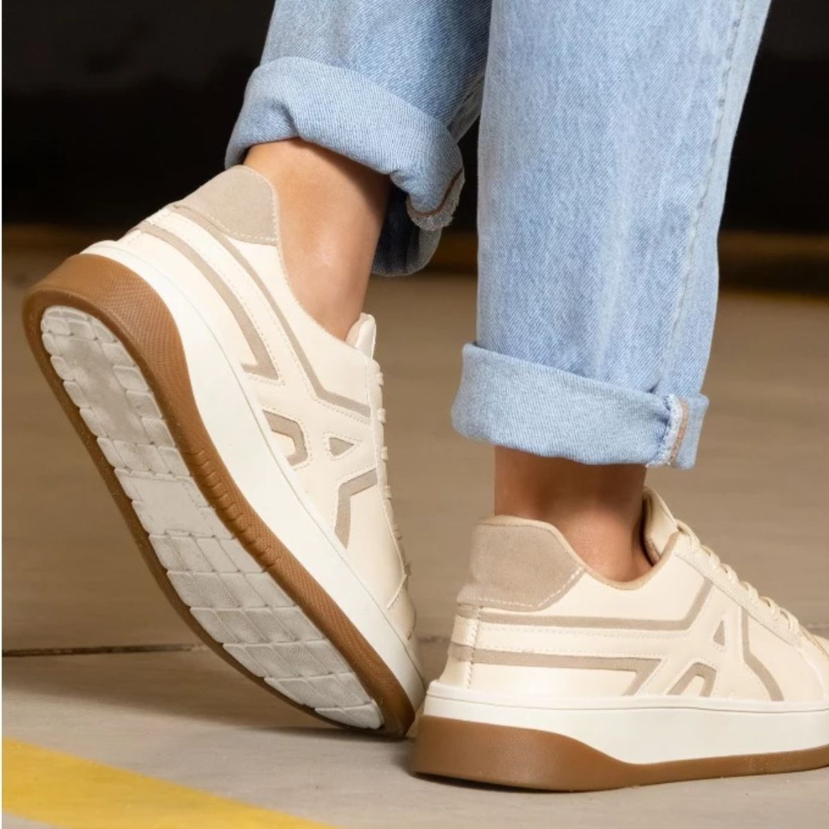 Tênis Esportivo Casual TN16 Off White