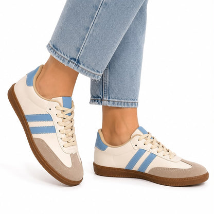 Tênis Feminino Samba TN08 Off White Azul