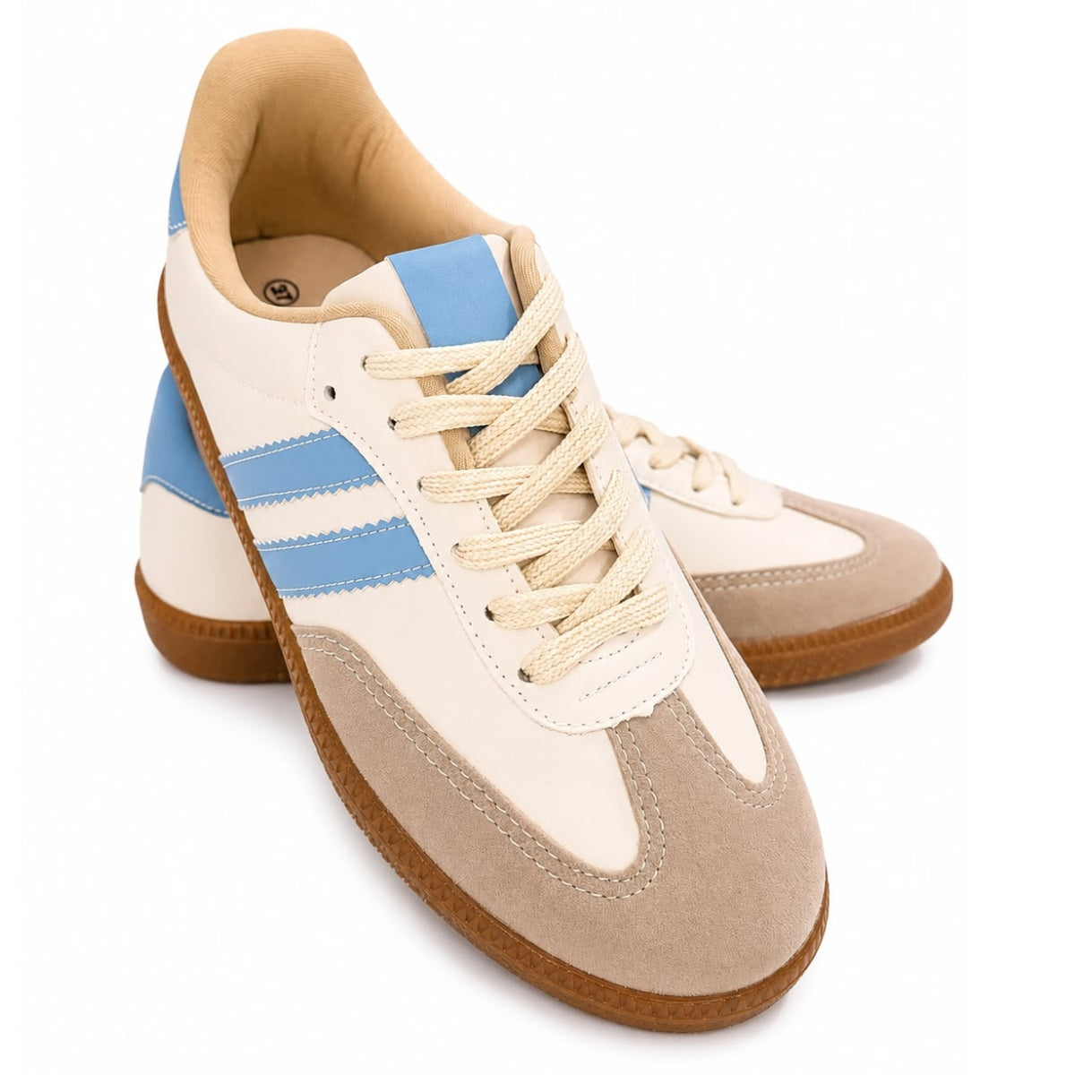 Tênis Feminino Samba TN08 Off White Azul