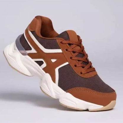 Tênis Esportivo TN15 Caramelo Branco