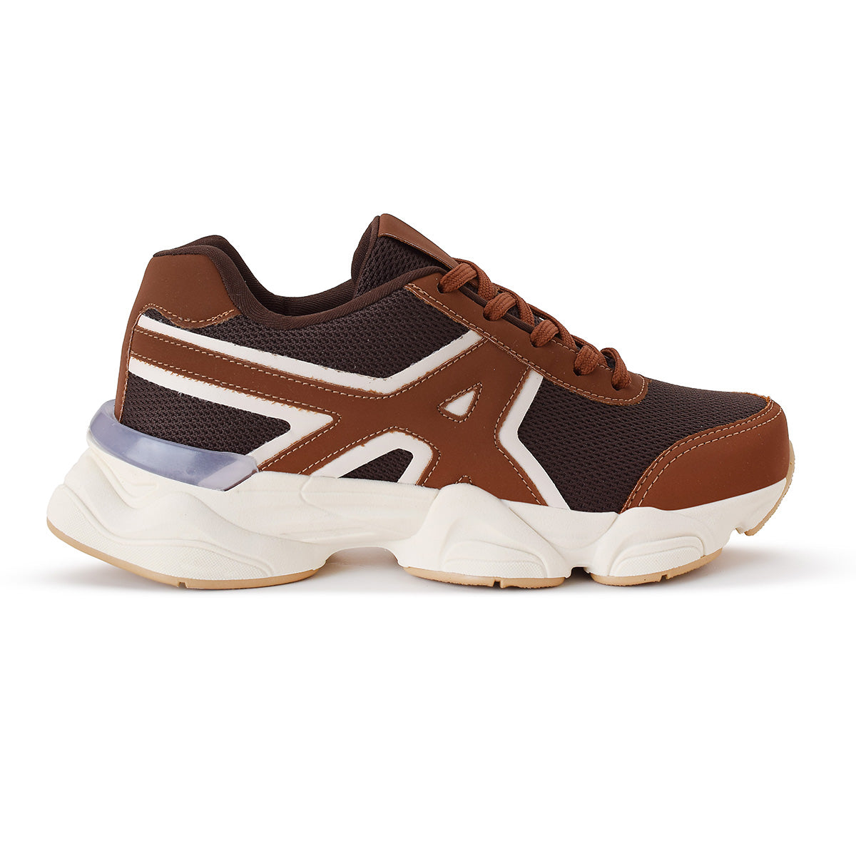 Tênis Esportivo TN15 Caramelo Branco
