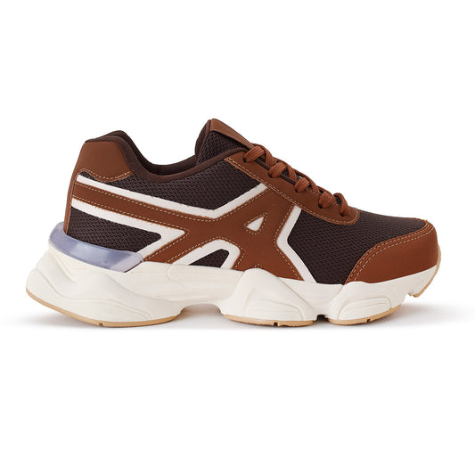 Tênis Esportivo TN15 Caramelo Branco